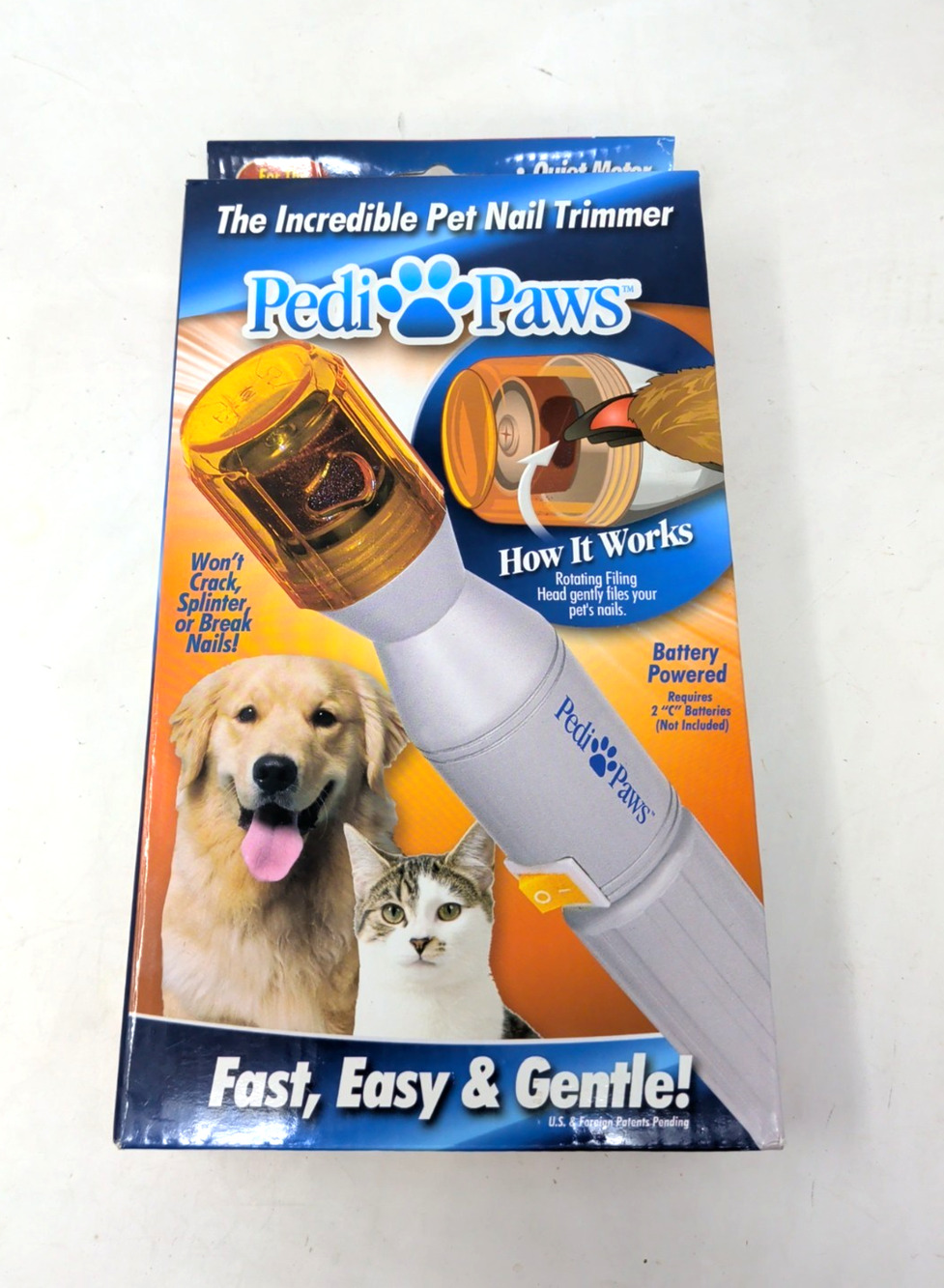 Pedi Paws The Pet Nail Trimmer Grinder & Groomer Won't Crack, or break nails NEW